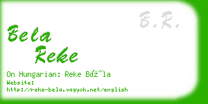 bela reke business card